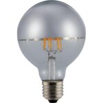 Λάμπα LED Αντεστραμμένου καθρέφτη ασημί G125  6W E27 2700K 480lm dim