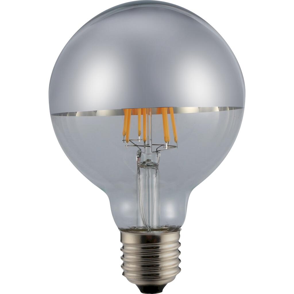 LFGBM276SD_0 Λάμπα LED Αντεστραμμένου καθρέφτη ασημί G125 6W E27 2700K 480lm dim - Image 1