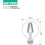Λάμπα LED Αντεστραμμένου καθρέφτη ασημί G125  6W E27 2700K 480lm dim - Image 2