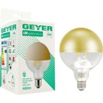 Λάμπα LED Αντεστραμμένου καθρέφτη χρυσό G95 6W E27 2700K 550lm dim - Image 3