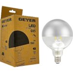 Λάμπα LED Αντεστραμμένου καθρέφτη ασημί G95 6W E27 2700K 550lm dim - Image 3