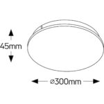 Γύψινη απλίκα LED 14W 3000K Φ300mm - Image 2