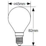Λάμπα LED Σφαιρική G45 6W Ε14 3000K 470lm - Image 3