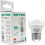 Λάμπα LED Σφαιρική G45 2.5W E27 3000K 250lm - Image 3