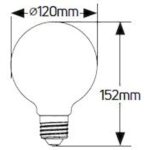 Λάμπα LED Γλόμπος G120 18W E27 4000K 1900lm - Image 2
