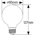Λάμπα LED Γλόμπος G95 12W E27 3000K 1160lm - Image 2