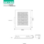 Φωτιστικό LED βενζινάδικου 200W 4000K 20000lm IP65 - Image 2