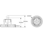 Καμπάνα LED Highbay Premium 240W 6500K 31200lm 90° IP65 - Image 2