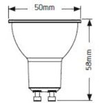 Λάμπα LED PAR16 6W GU10 4000K 445lm 38° dim - Image 2