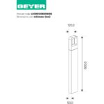 Φωτιστικό LED δαπέδου 6W 3000K 250lm 120x800 IP54 - Image 2