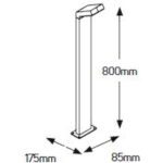 Φωτιστικό LED δαπέδου 6W 3000K 250lm 125x800 IP54 - Image 2