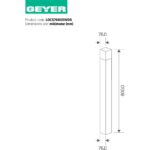 Φωτιστικό LED δαπέδου 6W 3000K 250lm 76x800 IP54 - Image 2