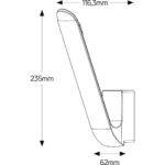 Απλίκα LED  6W 3000K 250lm 62x235 IP54 - Image 2