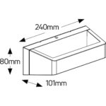 Απλίκα LED  6W 3000K 250lm 240x80 IP54 - Image 2