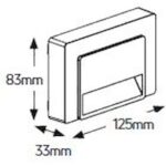 Απλίκα LED 1.2W 3000K 110lm 125x83 IP54 λευκό - Image 2