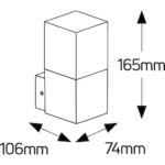 Απλίκα LED  6W 3000K 250lm74x165 IP54 - Image 2