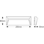 Απλίκα LED 1.6W 3000K 140lm 230x80 IP54 ασημί - Image 2