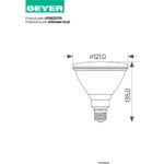 Λάμπα LED PAR38 15W E27 4000K 1100lm IP65 - Image 2