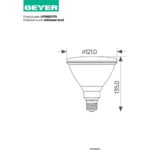 Λάμπα LED PAR38 15W E27 6500K 1100lm IP65 - Image 2