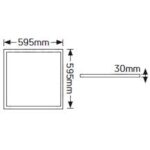 LED Panel Avra 60x60 40W 6500K 4000lm UGR<19 - Image 2