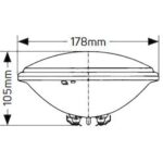 Λάμπα LED Πισίνας PAR56 18W RGB 12V AC/DC IP68 με controller - Image 2