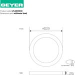 PL LED 20W 4000K 1500lm Φ190-200mm Triac Dimmable - Image 2