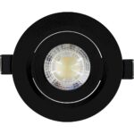 LED Spot χωνευτό GU10 7W 3000K/4000K/6500K 560lm IP20 μαύρο (switchable) PC/PMMA