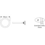 PL LED 3W 3000K 180lm Φ70mm - Image 2