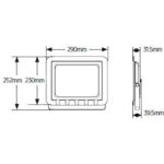 Προβολέας LED 100W 3000K 8500lm IP65 μαύρος - Image 2