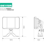 Προβολέας LED Frosty 10W 4000K 1000lm IP65 μαύρος - Image 2