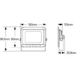 Προβολέας LED 10W 4000K 800lm IP65 μαύρος - Image 5