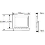 Προβολέας LED 150W 3000K 12000lm IP65 μαύρος - Image 3