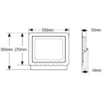 Προβολέας LED 200W 4000K 17000lm IP65 μαύρος - Image 2