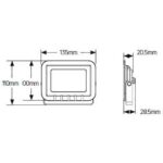 Προβολέας LED 20W 6500K 1600lm IP65 μαύρος - Image 2