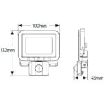 Προβολέας LED 20W 3000K 1600lm IP65 μαύρος - Image 3