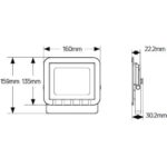 Προβολέας LED 30W 6500K 2400lm IP65 μαύρος - Image 6