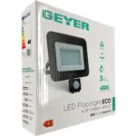 Προβολέας LED Economy 50W 4000K 4500lm IP65 μαύρος με ανιχνευτή κίνησης - Image 2