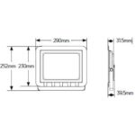 Προβολέας LED 100W 3000K 8500lm IP65 λευκός - Image 2