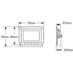 Προβολέας LED 20W 4000K 1700lm IP65 λευκός - Image 2