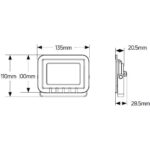 Προβολέας LED 20W 3000K 1600lm IP65 λευκός - Image 5