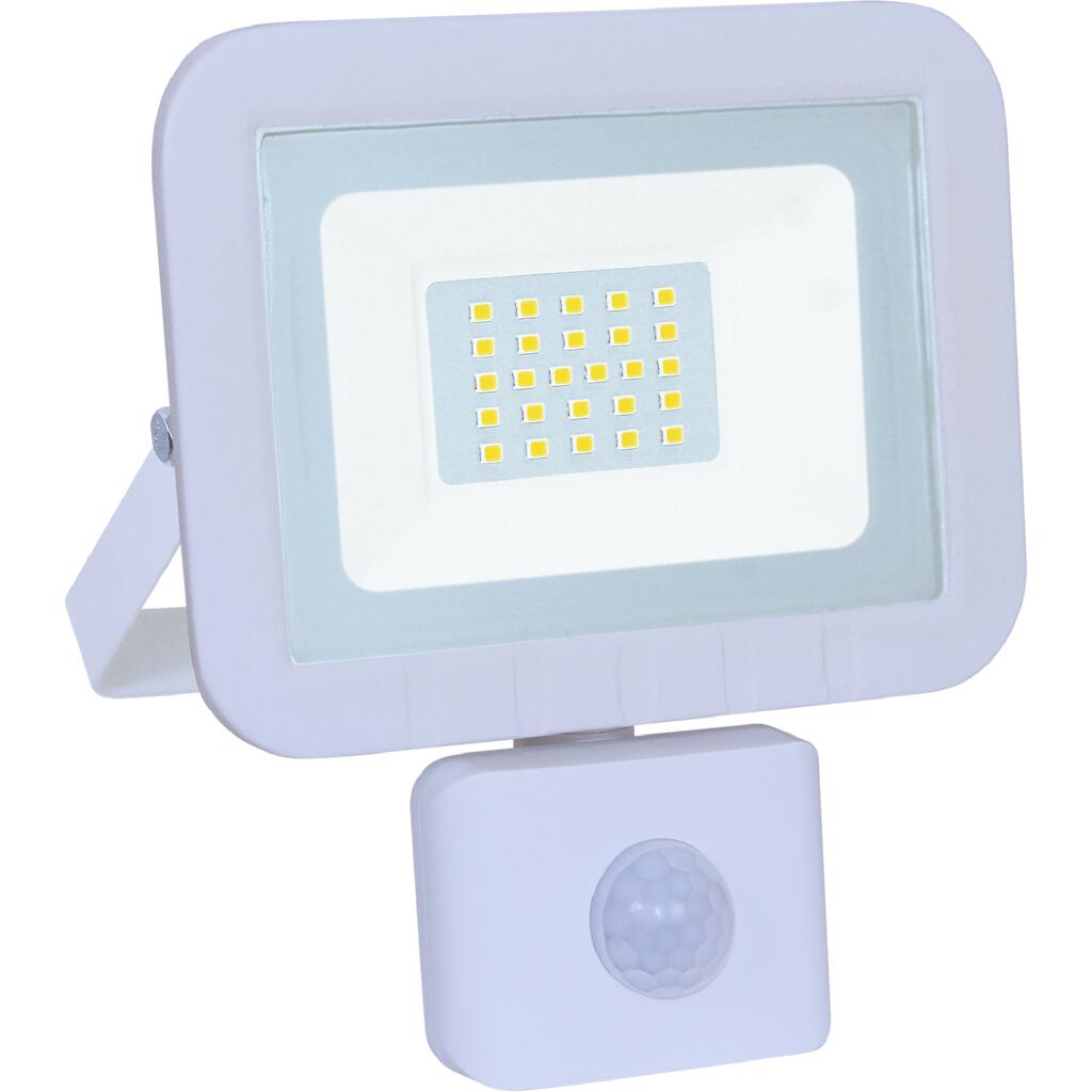 LPRW50WS3_0 Προβολέας LED 50W 3000K 4250lm IP44 λευκός με αισθητήρα κίνησης - Image 1