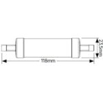 Λάμπα LED R7s 9W 3000K 800lm 118mm - Image 2