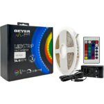 LED Strip KIT 14.4W 12V RGB IP65 5m + RGB controller + driver - Image 2