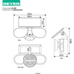 LED Ηλιακό Φωτιστικό Τοίχου Owl 8W 6500Κ 800lm IP65 μαύρος - Image 2
