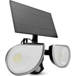 LED Ηλιακό Φωτιστικό Τοίχου Owl 8W 6500Κ 800lm IP65 μαύρος - Image 4