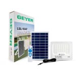 LED Ηλιακός Προβολέας με τηλεχειριστήριο 10W 6500K 1600lm IP65 λευκός - Image 3