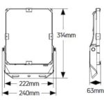 LED Προβολέας Himor 50W 3000K 6250lm IP66 - Image 2