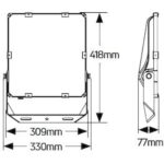 LED Προβολέας Himor 100W 3000K 12500lm IP66 - Image 2