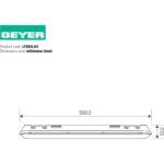 Φωτιστικό LED 12W 6500K 1560lm 0.6m IP65 IK08 - Image 2