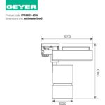 Φωτιστικό ράγας LED 15W 2700K 1050lm 25° λευκό - Image 2